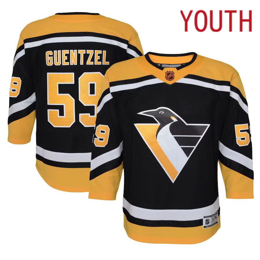 Youth Pittsburgh Penguins 59 Jake Guentzel Black Special Edition Premier Player NHL Jersey